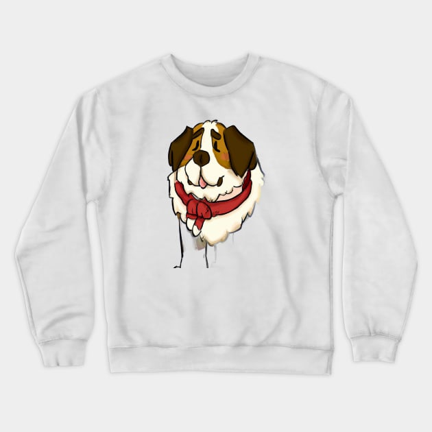 Cute St. Bernard Drawing Crewneck Sweatshirt by Play Zoo